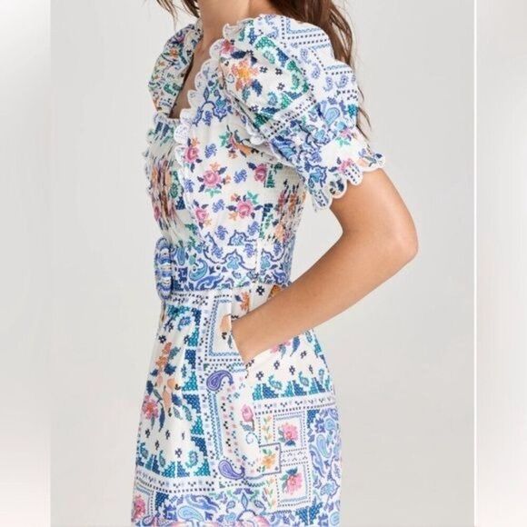 Farm Rio Romantic Bandanas Off White romper M NWT‎ - Picture 5 of 11